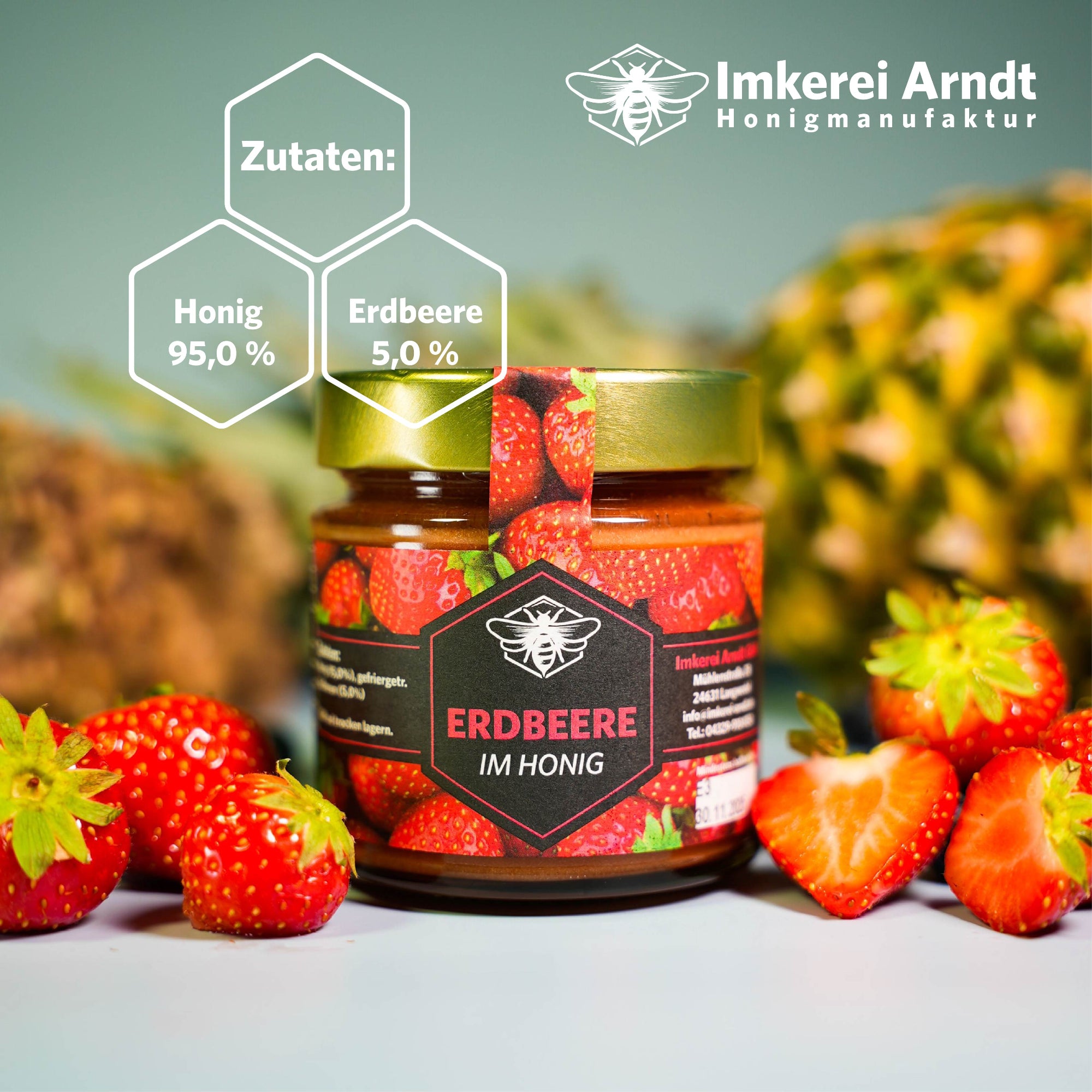 ERDBEERE IM HONIG 250G