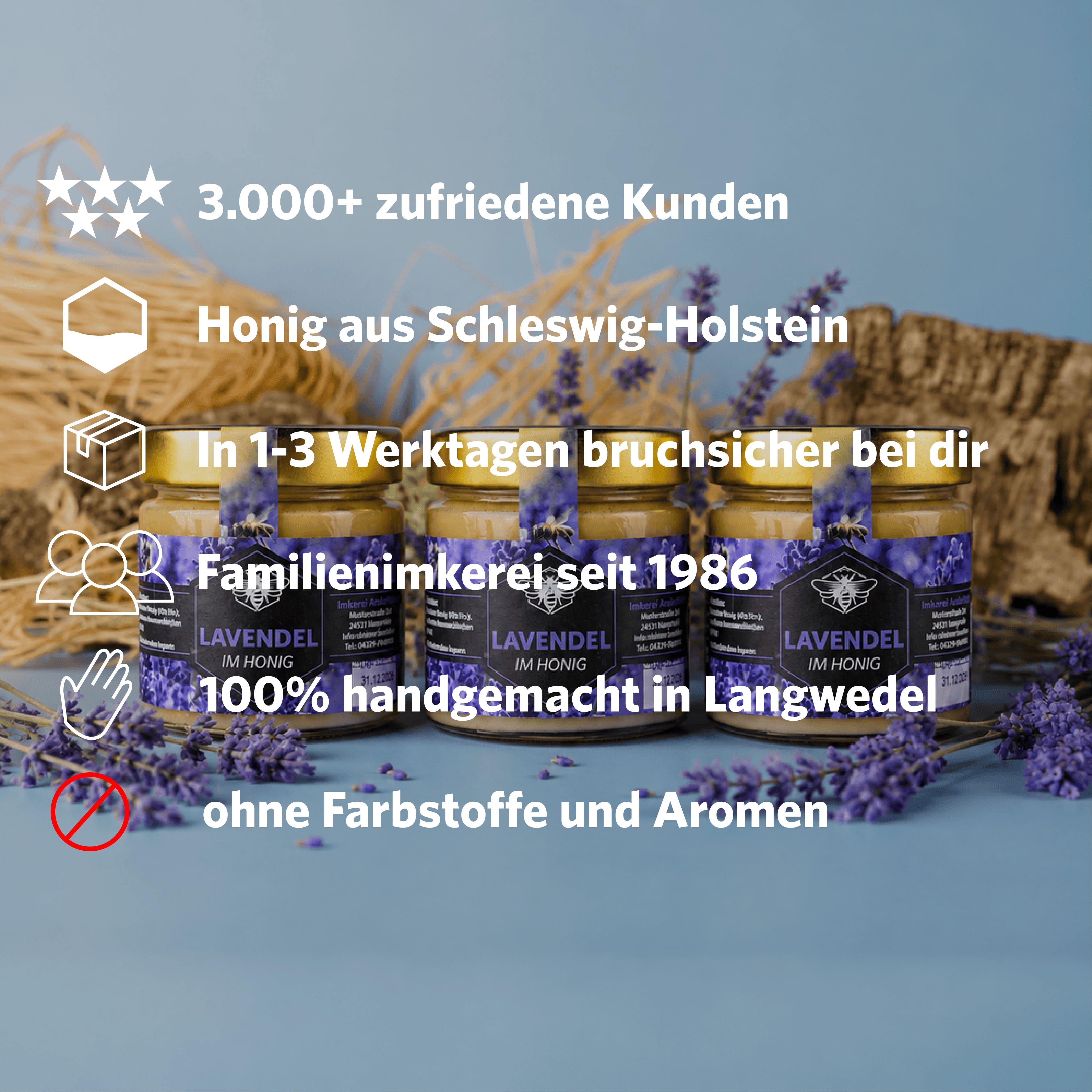 LAVENDEL IM HONIG 250G