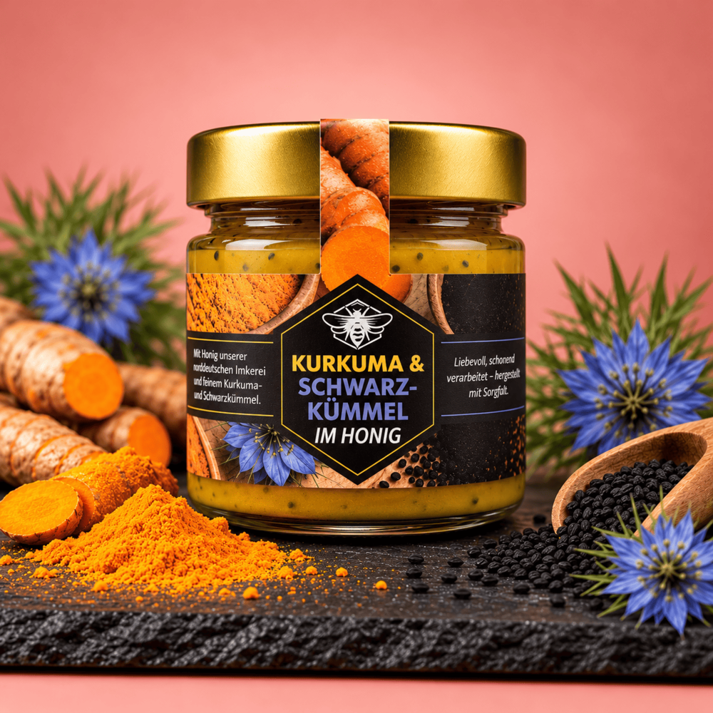 KURKUMA & SCHWARZKÜMMEL IM HONIG 250G