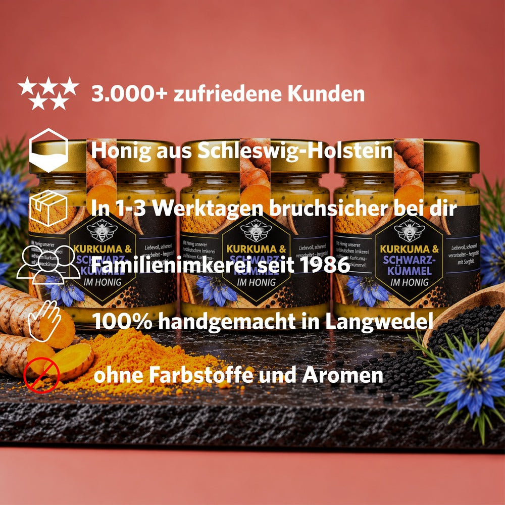 KURKUMA & SCHWARZKÜMMEL IM HONIG 250G