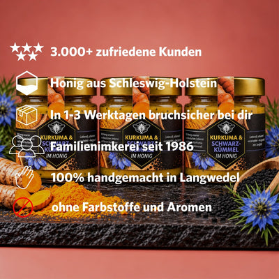 KURKUMA & SCHWARZKÜMMEL IM HONIG 250G