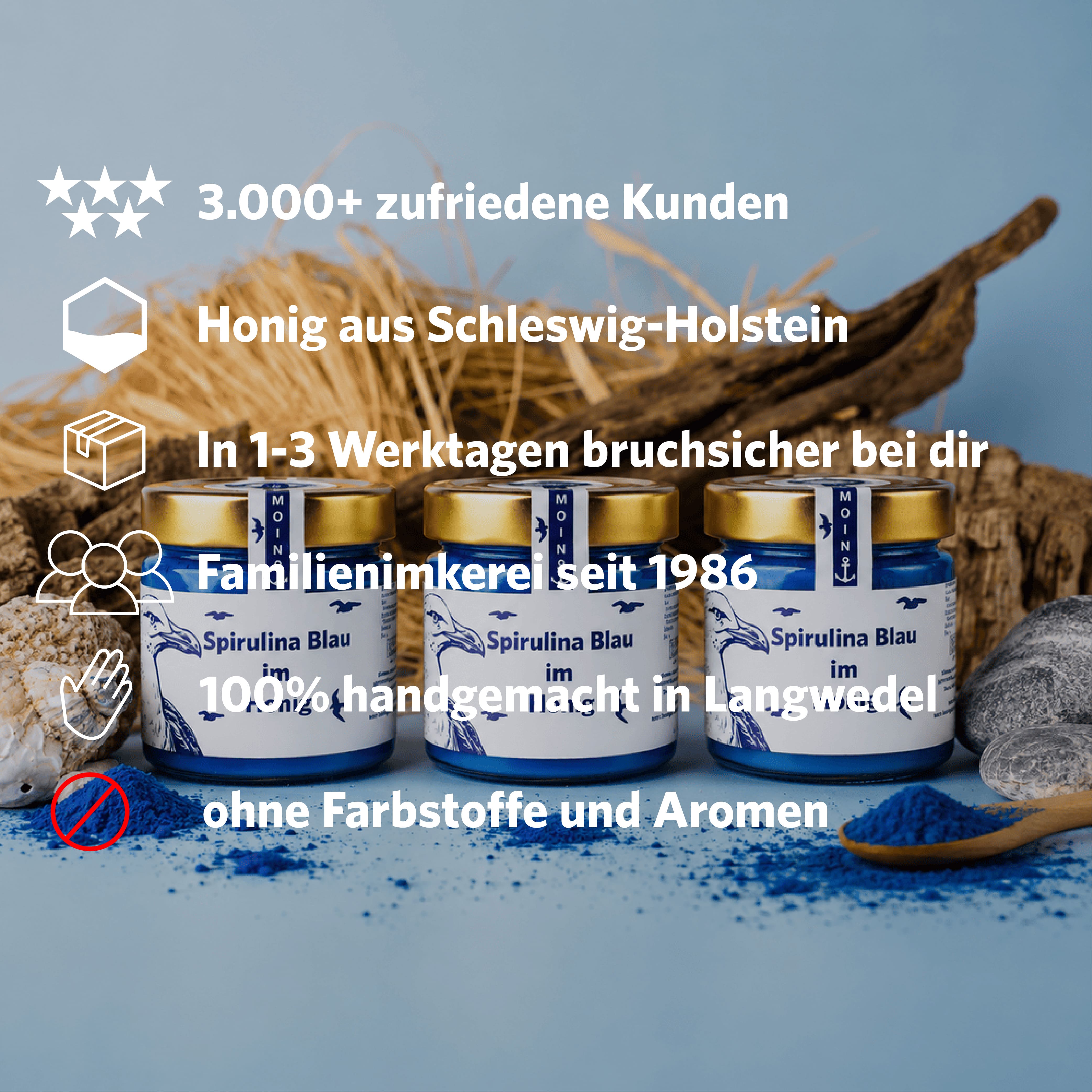 SPIRULINA BLAU IM MARITIMEN DESIGN 250G