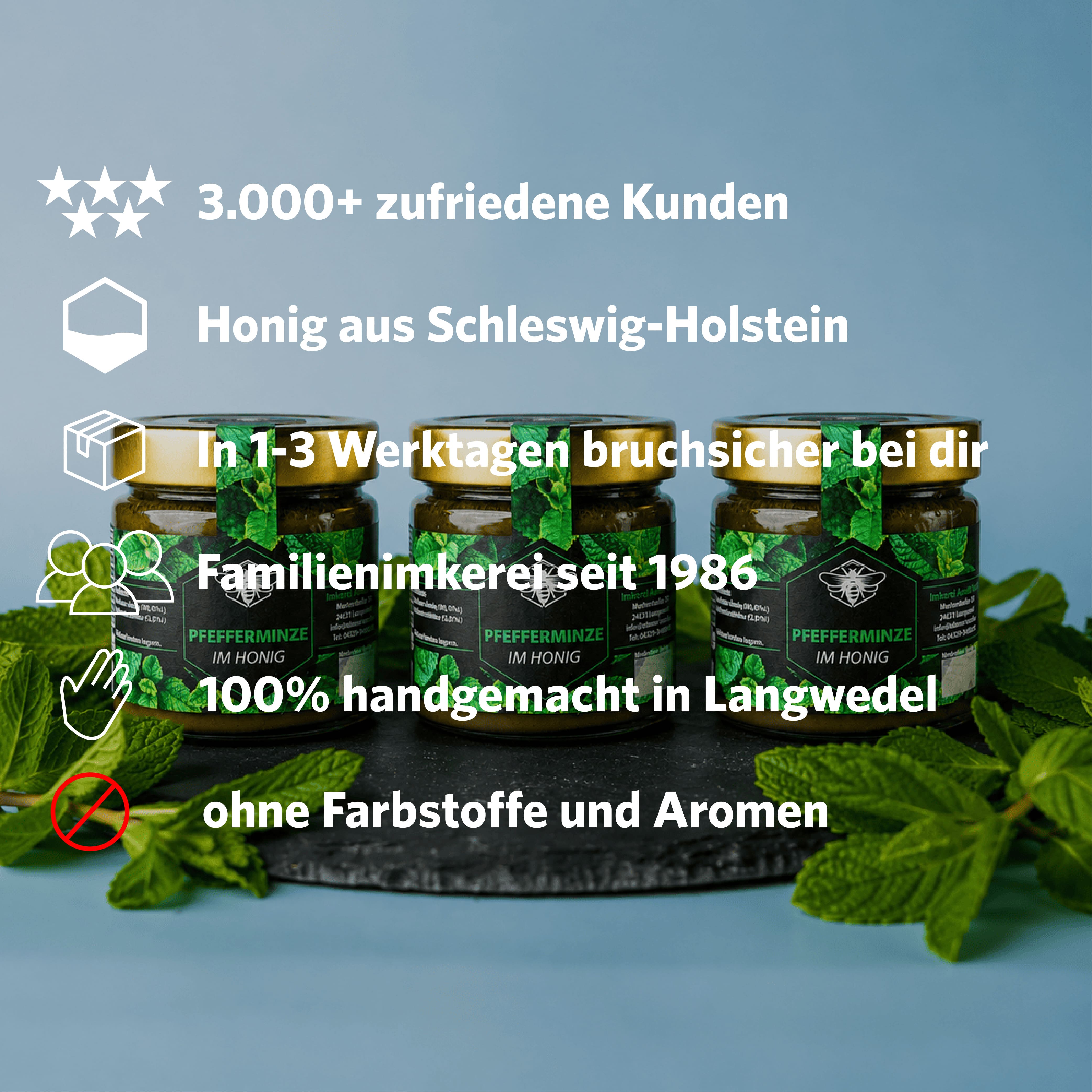 PFEFFERMINZE IM HONIG 250G