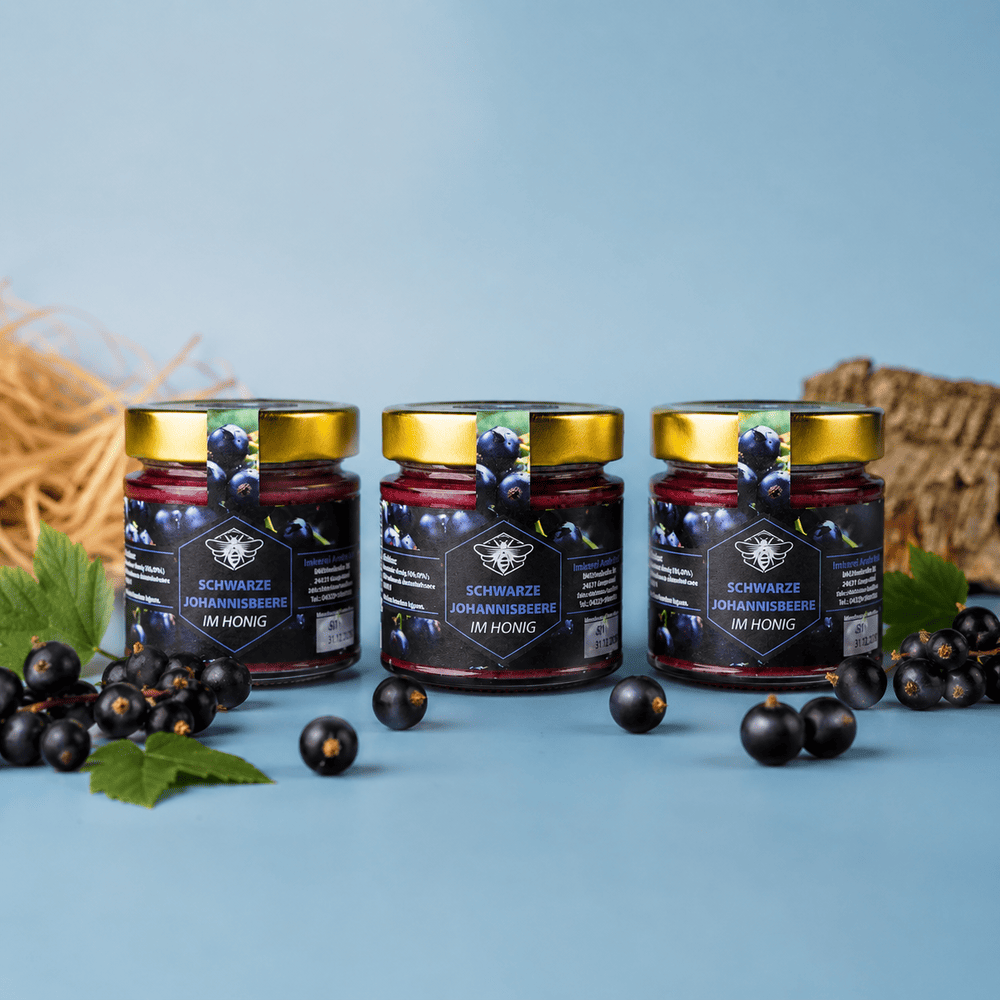 SCHWARZE JOHANNISBEERE IM HONIG 250G