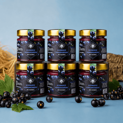 SCHWARZE JOHANNISBEERE IM HONIG 250G