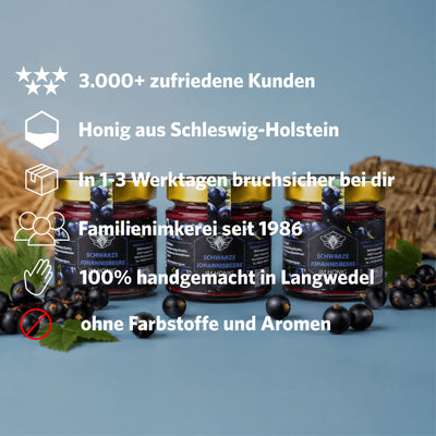 SCHWARZE JOHANNISBEERE IM HONIG 250G