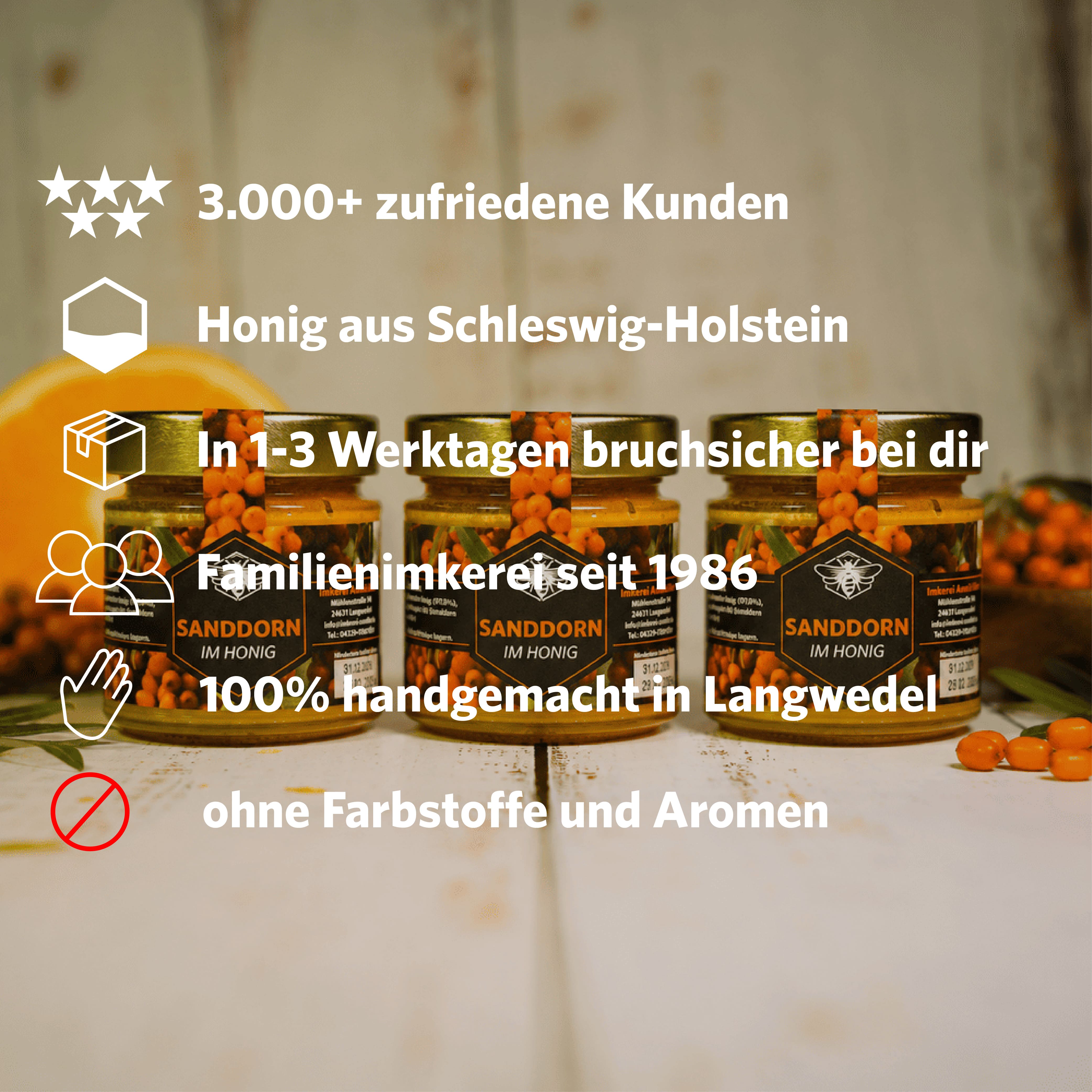 SANDDORN IM HONIG 250G
