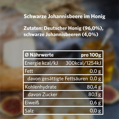 SCHWARZE JOHANNISBEERE IM HONIG 250G