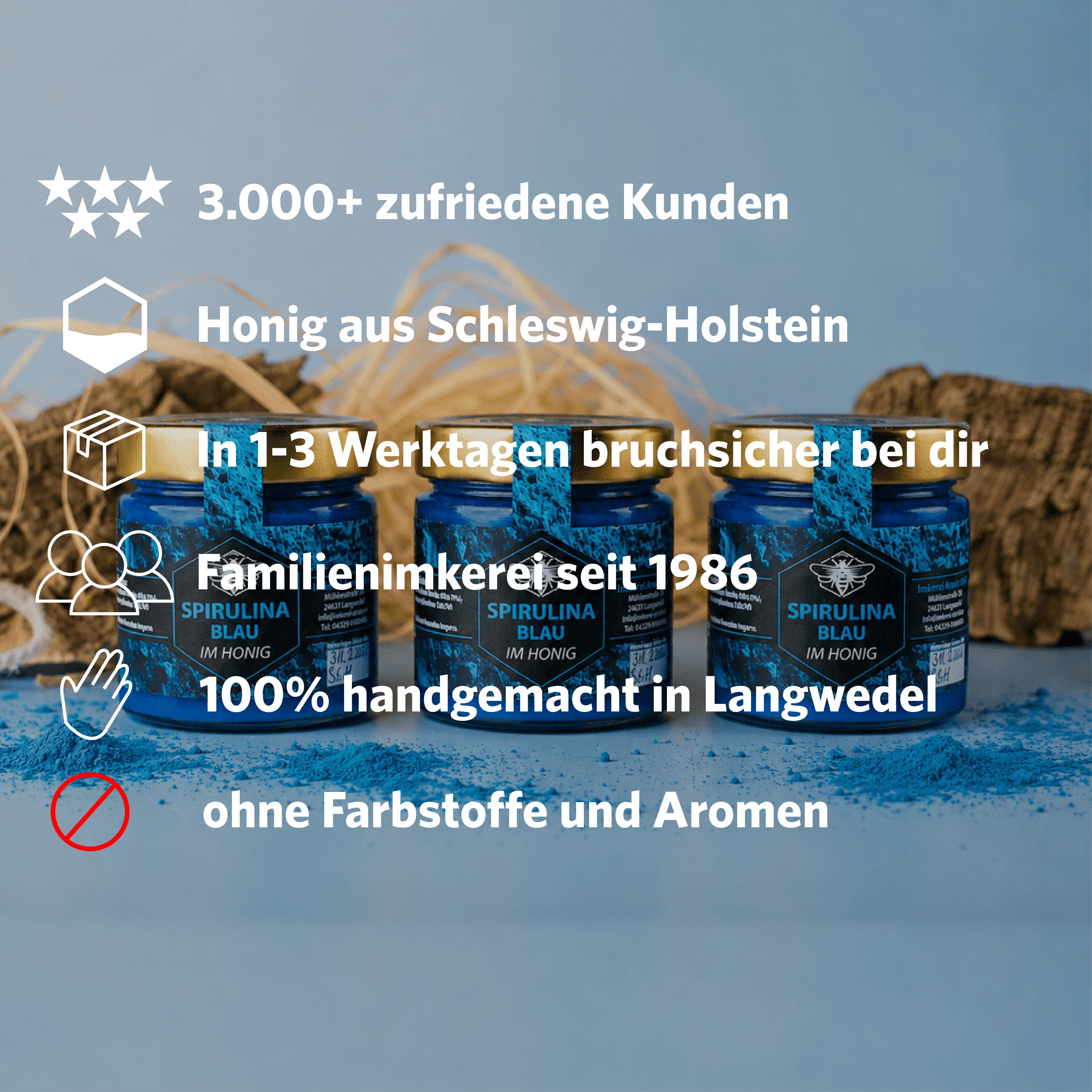 SPIRULINA BLAU IM HONIG 250G