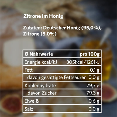 ZITRONE IM HONIG 250G